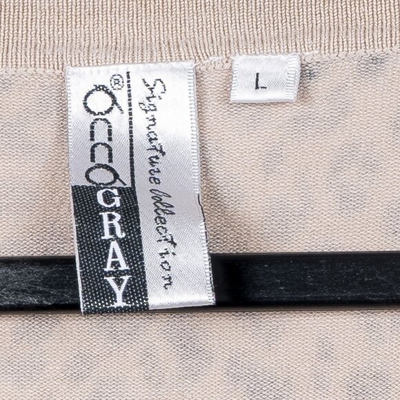 Anna Gray Cardigan L Womens Leopard Print VTG VNeck Silk Blend - Picture 5 of 5